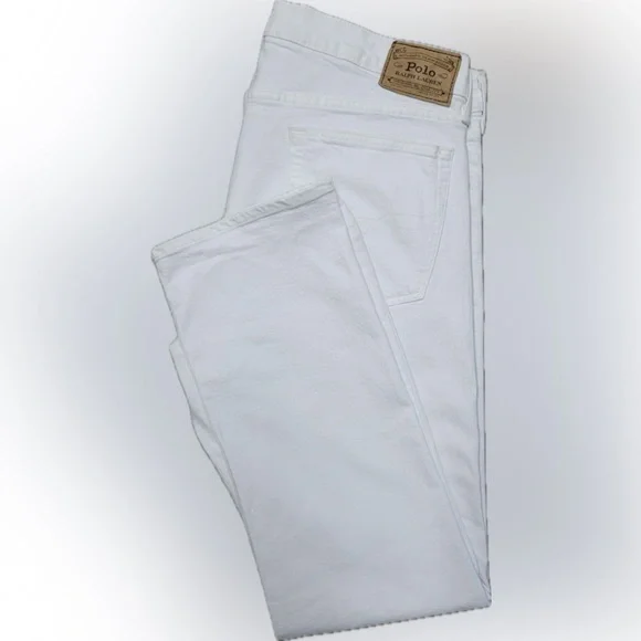 Ralph Lauren White Straight Jeans Classic Style - Picture 1 of 7